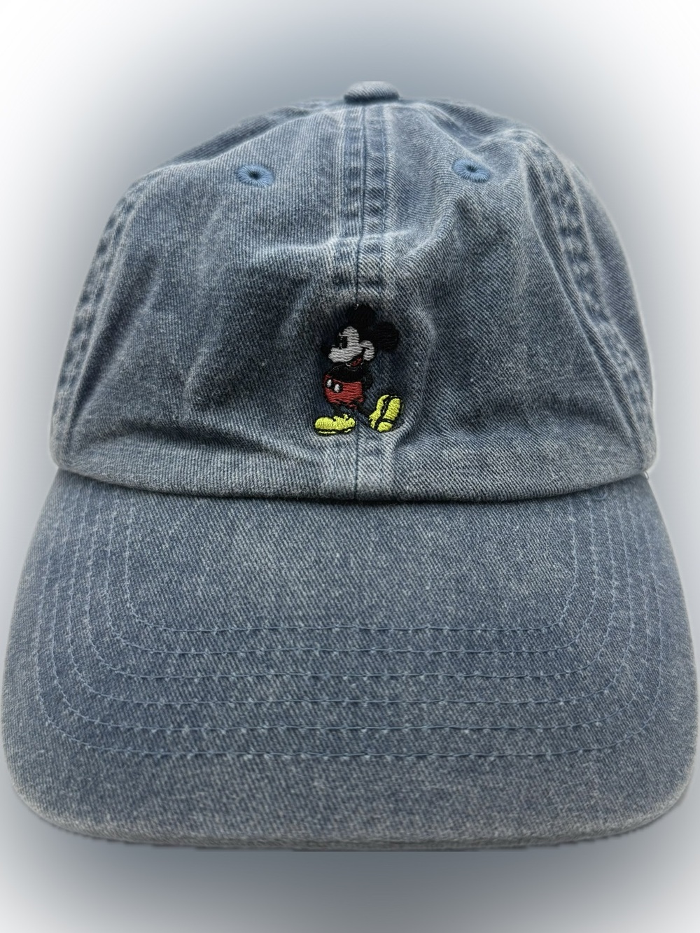 Disney Parks Classic Mickey Mouse Denim Adult Baseball Cap